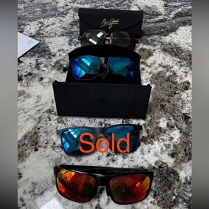 Maui Jim Blue and Red Sporty Sunglasses